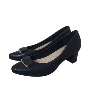 Tresmode 2" Block Heel Point Toe Slip On Pumps Size 41 UK/India US 10.5
